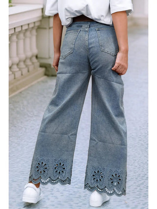 Daisy Hem Denim Jeans - Boutique Bella Bellajeans