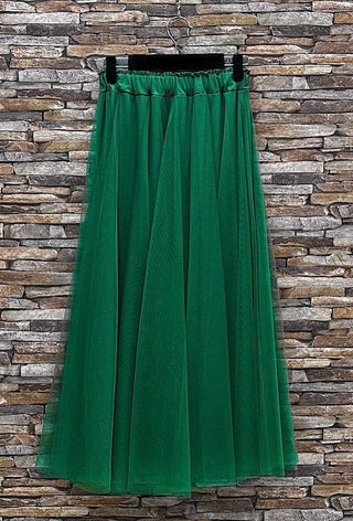 Dark Green Tulle Skirt - Boutique Bella BellaSkirt