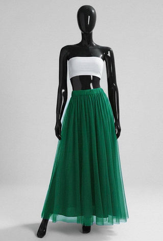 Dark Green Tulle Skirt - Boutique Bella BellaSkirt