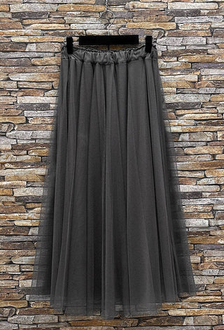 Dark Grey Tulle Skirt - Boutique Bella BellaSkirt