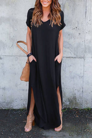 Dark Romance Slit Maxi Dress - Boutique Bella BellaDress