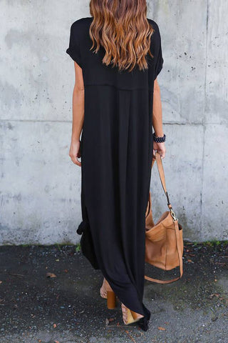 Dark Romance Slit Maxi Dress - Boutique Bella BellaDress