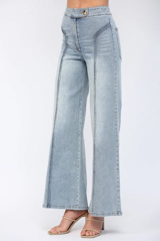Daydream Drift Wide Leg Jeans - Boutique Bella BellaJeans