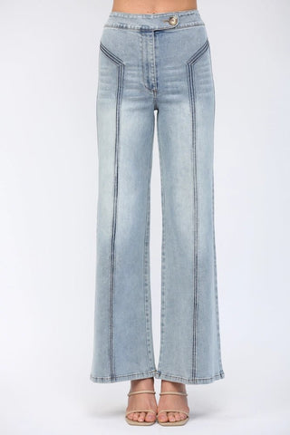 Daydream Drift Wide Leg Jeans - Boutique Bella BellaJeans