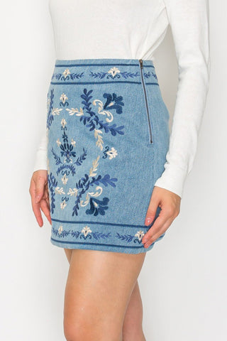 Daydream Garden Mini Skirt - Boutique Bella Bellaskirt