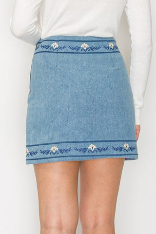 Daydream Garden Mini Skirt - Boutique Bella Bellaskirt