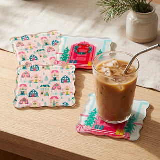 Sugarplum Lane Table Talk Acrylic Coaster Set