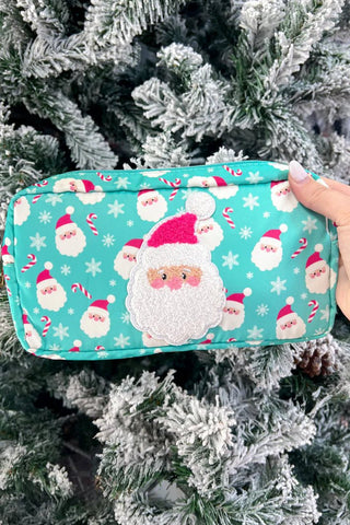 Dear Santa Travel Bag Teal - Boutique Bella Bellatravel bag