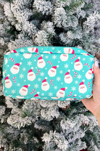 Dear Santa Travel Bag Teal - Boutique Bella Bellatravel bag