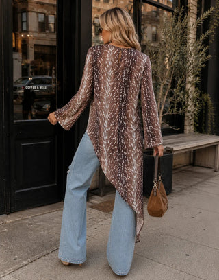 Deer Darling Satin Tunic - Boutique Bella BellaTunic