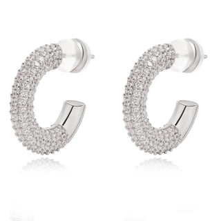 Demi Pave Hoop - Boutique Bella BellaEarring