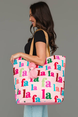 Pink & Multicolored Fa La La Tote