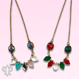 Diamond bead necklace with Austrian crystal - Boutique Bella BellaNecklaces