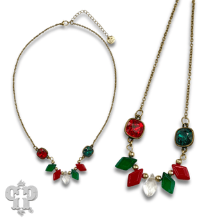 Diamond bead necklace with Austrian crystal - Boutique Bella BellaNecklaces