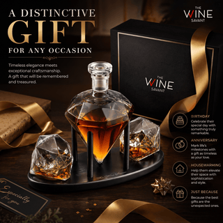 Diamond Decanter Gift Premium Barware Gift Elegant Drinkware Collection - Boutique Bella BellaDecanter Sets