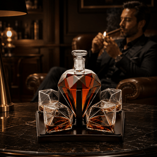 Diamond Decanter Set Premium Barware Gift Elegant Drinkware Collection - Boutique Bella BellaDecanter Sets