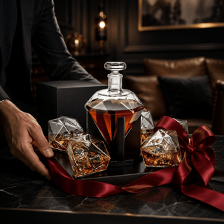 Diamond Decanter Set Premium Barware Gift Elegant Drinkware Collection - Boutique Bella BellaDecanter Sets