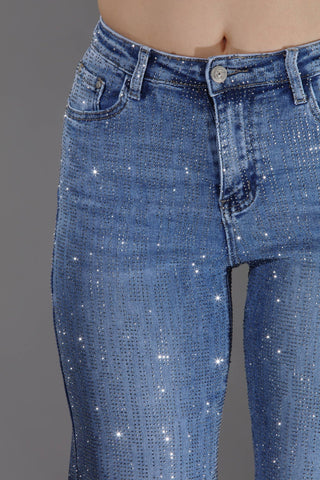 Diamond Dust Denim - Medium Blue - Boutique Bella BellaJeans