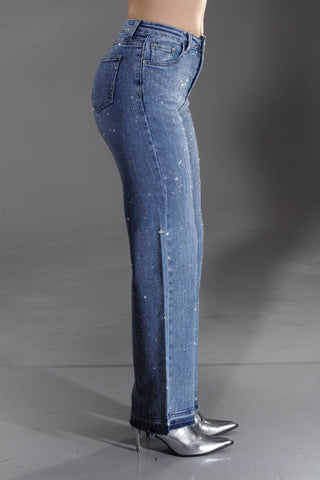 Diamond Dust Denim - Medium Blue - Boutique Bella BellaJeans