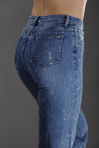 Diamond Dust Denim - Medium Blue - Boutique Bella BellaJeans