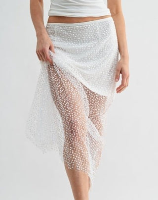Diamond Dust Sheer Midi Skirt - Boutique Bella BellaSkirt