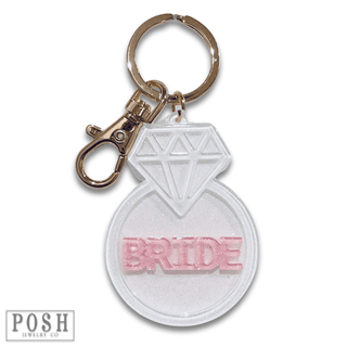 Diamond ring shape wedding keychain - LC - Boutique Bella Bella
