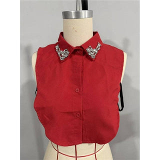 Diamond Studded Detachable Shirt Collar - Boutique Bella BellaBling Fabric Collar