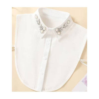 Diamond Studded Detachable Shirt Collar - Boutique Bella BellaBling Fabric Collar