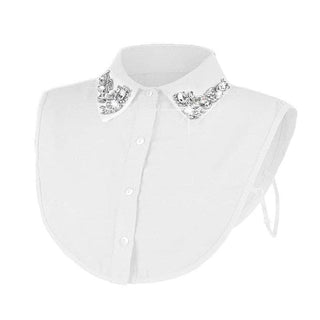 Diamond Studded Detachable Shirt Collar - Boutique Bella BellaBling Fabric Collar