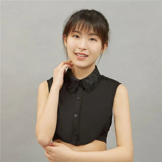 Diamond Studded Detachable Shirt Collar - Boutique Bella BellaBling Fabric Collar