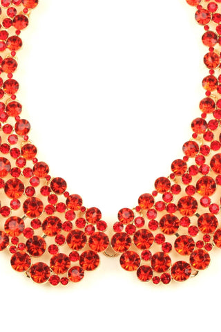 Diana Collar Statement Necklace - Red - Boutique Bella Bellanecklace