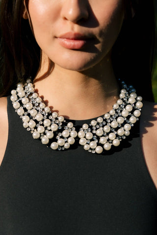 Diana Statement Necklace - Black - Boutique Bella BellaNecklace