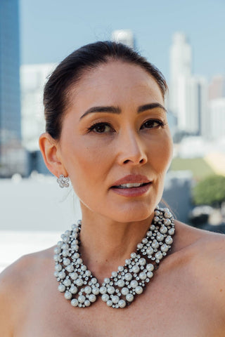 Diana Statement Necklace - Black - Boutique Bella BellaNecklace