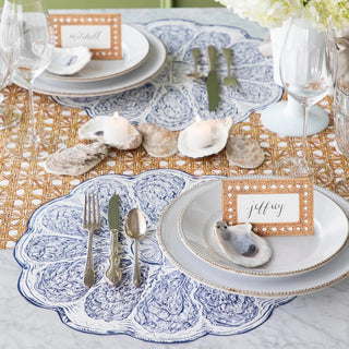Die - cut Blue Oyster Plate Placemat - Boutique Bella BellaPlacemats