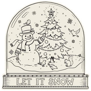 Die-cut Snow Globe Coloring Placemat - Boutique Bella BellaPlacemats