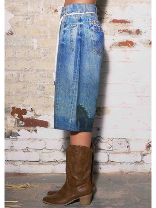 Digital Horse Print Jorts - Boutique Bella BellaShorts