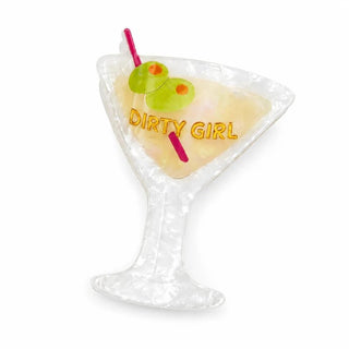 Dirty Girl - Martini - Acetate Hair Claw Clip - Boutique Bella BellaClaw Clip