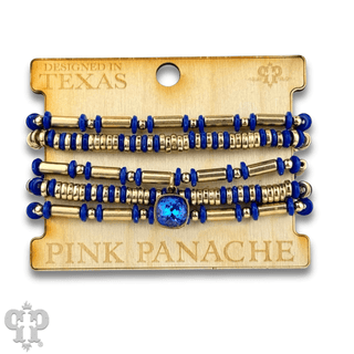 Disc and tube bead bracelet with a crystal from Swarovski® - Boutique Bella BellaBracelets