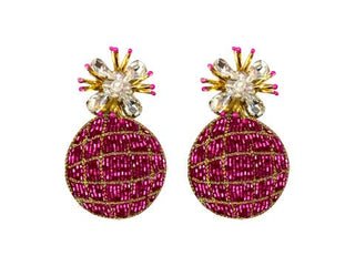 Disco Ball Earrings - Pink - Boutique Bella BellaDistress