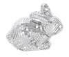 Disco Ball Easter Bunny Figurines - Boutique Bella BellaEaster decor