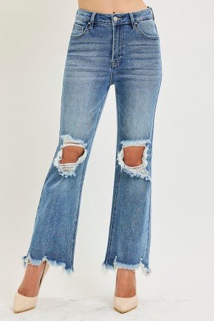 Distressed Knee Jeans - Boutique Bella BellaJeans
