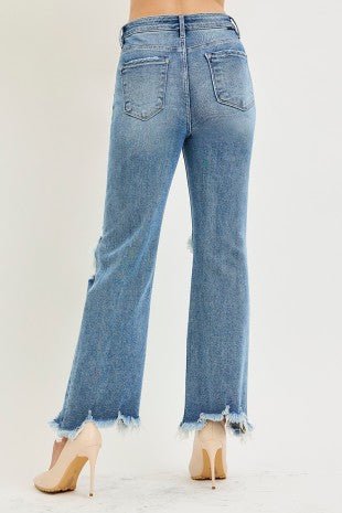 Distressed Knee Jeans - Boutique Bella BellaJeans