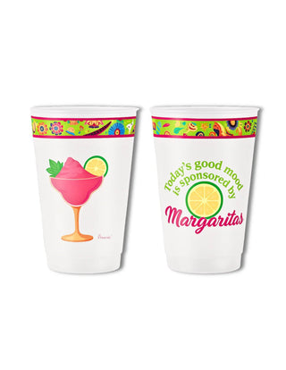 d'Marie “Today’s Good Mood Is Sponsored by Margaritas” Reusable Party Cups (Set of 6) - Boutique Bella Bellacups