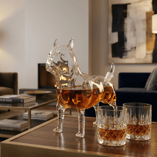 Dog Pug Whiskey And Wine Decanter Premium Barware Gift Elegant Drinkware Collection - Boutique Bella BellaDecanters