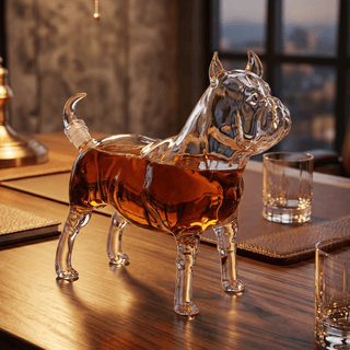 Dog Pug Whiskey And Wine Decanter Premium Barware Gift Elegant Drinkware Collection - Boutique Bella BellaDecanters