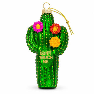 Don't Touch Me - Funny Cactus Glass Ornament - Boutique Bella BellaOrnament
