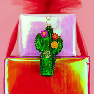 Don't Touch Me - Funny Cactus Glass Ornament - Boutique Bella BellaOrnament