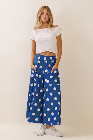 Dot About it Pants-Blue - Boutique Bella BellaPants