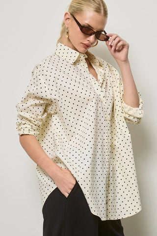 Dot Your Day Oversized Shirt - Boutique Bella Bellashirt