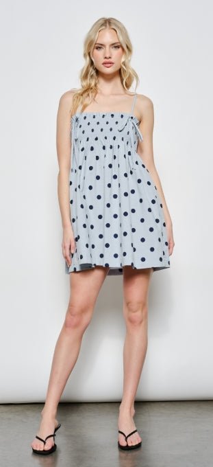 Dotted Darling Smocked Dress - Boutique Bella BellaDress
